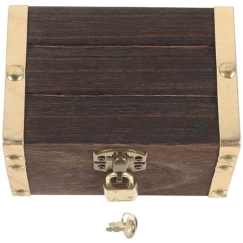 FUNNETOYU Piraten Schatztruhe aus Holz mit Schlüssel Dekorative Aufbewahrungsbox für Teenager für Schatzsuchen und Partys als Geschenkbox für FUNNETOYU Piraten Schatztruhe aus Holz mit Schlüssel Dekorative Aufbewahrungsbox für Teenager für Schatzsuchen und Partys als Geschenkbox für von FUNNETOYU