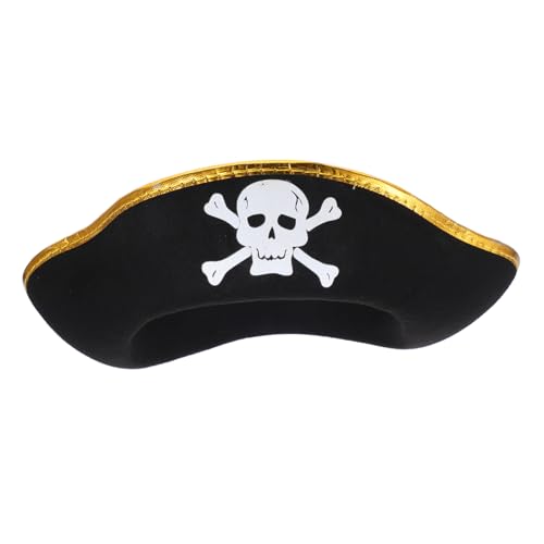 FUNNETOYU Piratenhut Mit Goldenem Cosplay-hut Für Erwachsene Für Halloween Und Piraten-themenpartys Vielseitig Einsetzbar Als Foto-requisite Für Auftritte von FUNNETOYU
