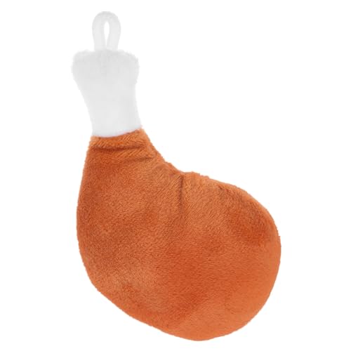 FUNNETOYU Plüsch Hähnchenschenkel Anhänger Mini Hängeplüsch Hühnerbein Schlüsselanhänger Rucksack Deko Weiches Kuscheltier für Unterwegs mit Detailreicher Verarbeitung von FUNNETOYU