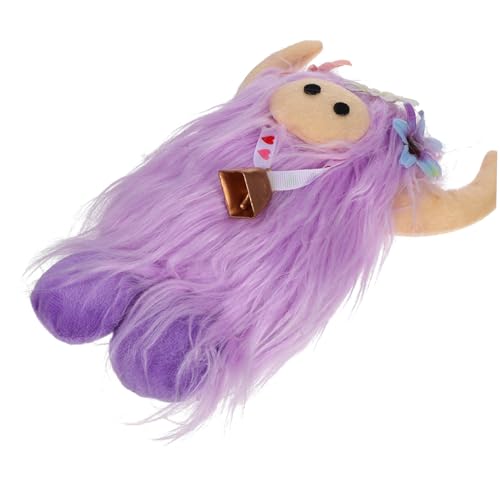 FUNNETOYU Plüsch Hochlandrind Kuscheltier Weiches Stofftier Deko Kuh für Teenager Schlafbegleiter und Wohnraumdekoration Cartoon Design Flauschig und Hautfreundlich von FUNNETOYU