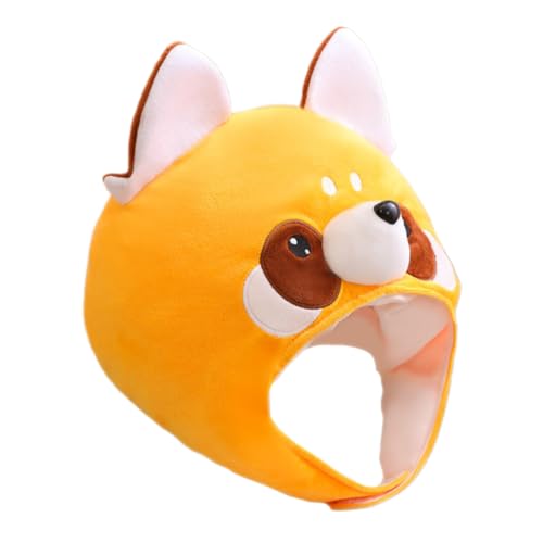 FUNNETOYU Plüsch Waschbär Kopfhaube Für Winter Spaß Einstellbare Tiermütze Cosplay-accessoire Für Halloween Und Ski-events Bequemes Material Für Erwachsene von FUNNETOYU
