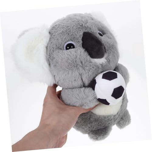 FUNNETOYU Plüsch Kuscheltier Koala mit Grünem Schal Weiches Plüschspielzeug als für Freunde Dekoratives Stofftier für Wohnung Büro und Party von FUNNETOYU