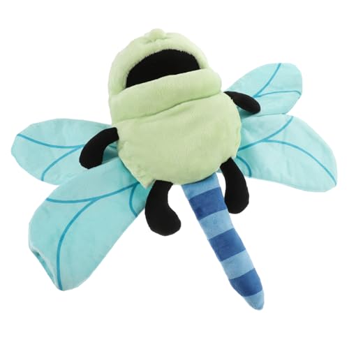 FUNNETOYU Plüsch Libelle Handpuppe für Interaktives Geschichtenerzählen Lernspielzeug Motorischen Fähigkeiten und Kommunikation für Eltern Aktivitäten von FUNNETOYU