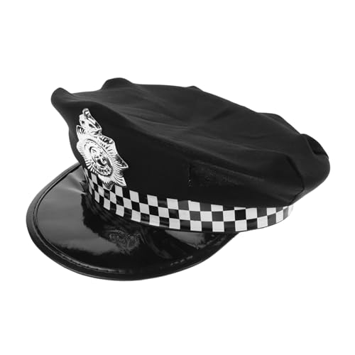 FUNNETOYU Polizeihut Polizeikappe für Cosplay Hut Verkleidung Hut Polizeizubehör für Kostüm Hüte Plastik Black FUNNETOYU Polizeihut Polizeikappe für Cosplay Hut Verkleidung Hut Polizeizubehör für Kostüm Hüte Plastik Black von FUNNETOYU