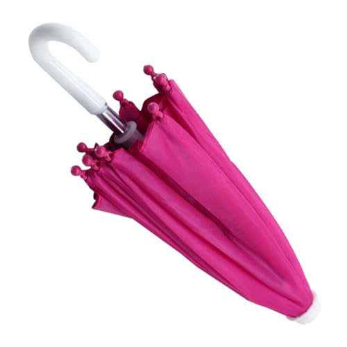 FUNNETOYU Puppe Mini-Regenschirm Dollhouse Regenschirm Dekoration kleines Hauszubehör Puppe Regenschirme für Miniatur-Regenschirm Kleine Regenschirmverzierungen Polyester Rosig von FUNNETOYU