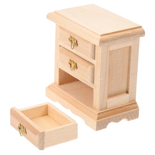 FUNNETOYU Puppenhaus Beistelltisch Dekoratives Schlafzimmermöbel Handgefertigt Realistische Mini Kommode für Puppenhaus Zubehör FUNNETOYU Puppenhaus Beistelltisch Dekoratives Schlafzimmermöbel Handgefertigt Realistische Mini Kommode für Puppenhaus Zubehör von FUNNETOYU