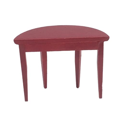 FUNNETOYU Puppenhaus-Minimöbel Tisch Miniatur klein hölzern rot von FUNNETOYU