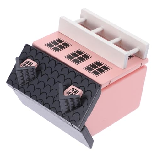FUNNETOYU Puppenhaus Möbel Dekoration Wetterfeste Miniaturvilla für Puppenhaus Romantische Tischdekoration Langlebiges Holzmodell für Kreative Gestaltung von FUNNETOYU