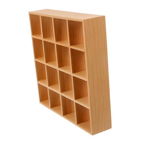 FUNNETOYU Puppenhaus Möbel Miniatur Bücherregal Dekoration Holzregal für Puppenhaus Zubehör von FUNNETOYU
