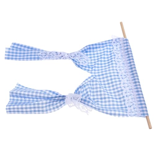 FUNNETOYU Puppenhausvorhang Blauer Spitzenvorhang für Fenster Zubehör für Mini Hausfenster Realistische Dekoration für Spielszene und Modelle Accessoire FUNNETOYU Puppenhausvorhang Blauer Spitzenvorhang für Fenster Zubehör für Mini Hausfenster Realistische Dekoration für Spielszene und Modelle Accessoire von FUNNETOYU