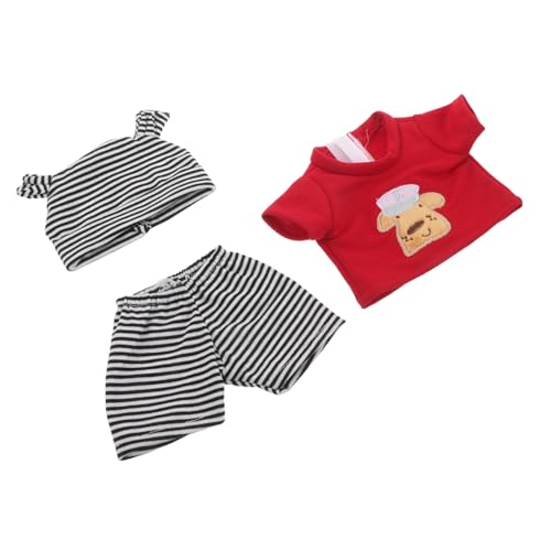 FUNNETOYU Puppenkleidung mit Gestreiftem Muster Hut und Hose für Dolls Modische Accessoires mit Hundeprint für Neugeborene für Rollenspiele und Kreatives Spiel FUNNETOYU Puppenkleidung mit Gestreiftem Muster Hut und Hose für Dolls Modische Accessoires mit Hundeprint für Neugeborene für Rollenspiele und Kreatives Spiel von FUNNETOYU