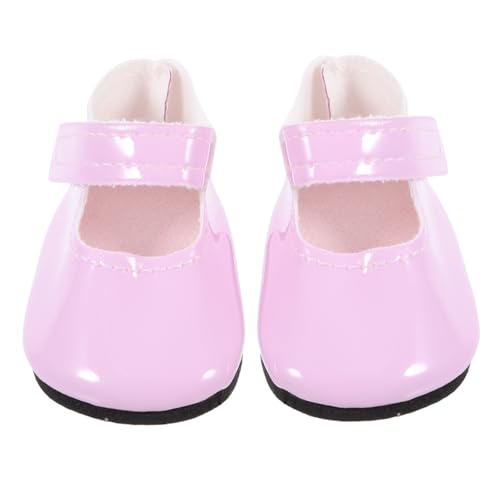 FUNNETOYU Puppenschuhe Mädchen Lederoptik PU Mini Schuhe Zubehör für Baumwollpuppen Hausdekoration von FUNNETOYU