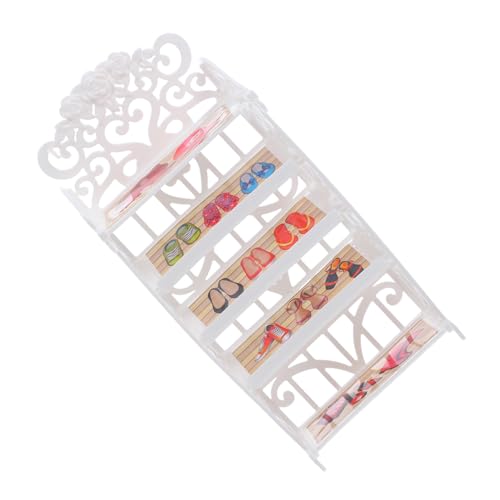 FUNNETOYU Puppenschuhregal Veranstalter Mini Dekoration Puppenhausmöbel Schrankregale Puppenhauskommode Schuhregal-Ornament Puppenhaus-Schuhregal- kleine Puppenstubenmöbel Abs Weiß FUNNETOYU Puppenschuhregal Veranstalter Mini Dekoration Puppenhausmöbel Schrankregale Puppenhauskommode Schuhregal-Ornament Puppenhaus-Schuhregal- kleine Puppenstubenmöbel Abs Weiß von FUNNETOYU