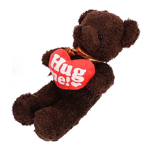 FUNNETOYU Puppenspielzeug Für Mädchen Stofftiere Mädchenspielzeug Puppengeschenke Maskottchenpuppe Plüschbär Kinderspielzeug Kuscheltiere Für Mädchen Kuscheltier Braune Plüschpuppe von FUNNETOYU
