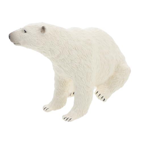 FUNNETOYU Realistische Eisbär Figur Kunststoff Modell Dekoration Schlafzimmer Deko Lernspielzeug Wildtier Figur für Zuhause Büro von FUNNETOYU