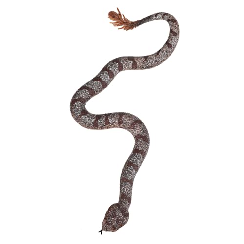 FUNNETOYU Realistische Gummischlange TPR Silikon Figur Täuschend Echte Schwarze Schlange Multifunktionales Gartenspielzeug zum Vögel Vertreiben Halloween Streich und Theater Requisite von FUNNETOYU
