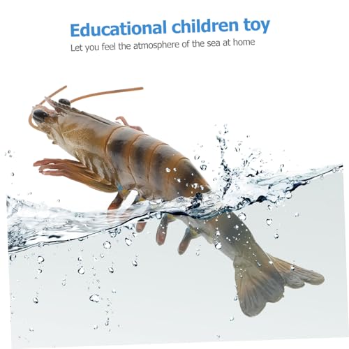 FUNNETOYU Realistisches Plastik Garnelen Pädagogisches Kinderlernspielzeug Detailgetreue Meeresbewohner Figur Langlebiges Kunststoff Modell für Rollenspiele und Frühe Bildung von FUNNETOYU