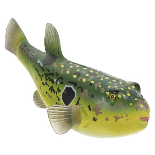 FUNNETOYU Realistisches Pufferfisch Modell aus Kunststoff Lebensechte Meerestier Figur Pädagogisches und Dekoratives Desktop Aquarium Deko für Kinderzimmer und Meeressammlung von FUNNETOYU