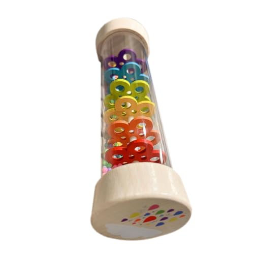 FUNNETOYU Regenrohr-Musikinstrument Regenstab Für Regenstock Für Regenstab-Instrument Regenstock Für Kleinkinder Regenstabinstrument Regen-Sound-Maker Hölzern Bunt von FUNNETOYU