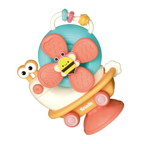 FUNNETOYU Restauranttisch Schütteln augplatte saugglocke Hochstuhl Windmühle Hochstuhl-Windmühle für Kleinkinder Hochstuhl-Saugwindmühle Plastik Orange von FUNNETOYU