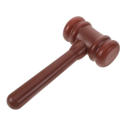 FUNNETOYU Richterhammer Prop-Hammer Hammerstütze Holzhammer Anwaltshammer Kleiner Hammer Plastik Brown von FUNNETOYU