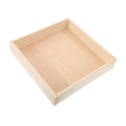 FUNNETOYU Sandbox Holz Stabiles Quadratisches Sandspielzeug mit Desktop-aufbewahrung Montessori Sandspielkasten für Drinnen Sicher und Platzsparend für Spielzimmer von FUNNETOYU