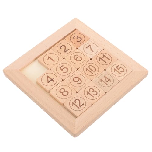 FUNNETOYU Schiebe Zahlenrätsel aus Holz für Mathe Frühkindlichen Entwicklung Lernspielzeug zur Verbesserung von Motorik und Kognitiven Fähigkeiten von FUNNETOYU