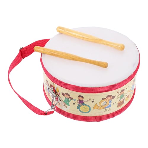 FUNNETOYU Schlagzeug Doppel Seiten Trommel Musikinstrument Lernspielzeug Bunte Handtrommel für Frühe Konzentration und Musikalische Entwicklung von FUNNETOYU