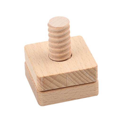 FUNNETOYU Schraubpuzzle aus Holz Pädagogisches DIY Schraubspiel Sicherer Holzbausatz für Feinmotorik und Formenlernen Lernspielzeug für Kleinkinder von FUNNETOYU