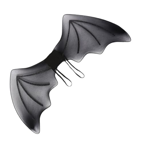 FUNNETOYU Schwarze Fledermausflügel Halloween Cosplay Kostümflügel für Teufel Flügel Zubehör für Dramatische Verkleidung und Karneval von FUNNETOYU
