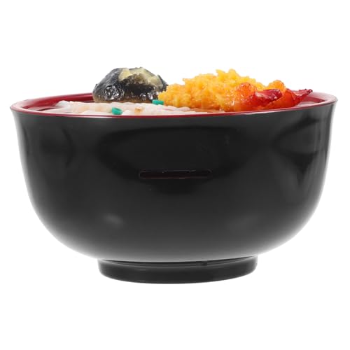 FUNNETOYU Simulationsnudelmodell gefälscht Lebensmittelmodell Mini-Lebensmittel Simulation von Essensrequisiten winziges Essen Mini -Lebensmittelspielzeug Mini-Food-Requisite PVC Schwarz von FUNNETOYU
