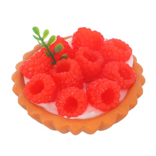 FUNNETOYU Simulierte Himbeereistorte geformt Törtchen künstliche Torte simuliertes Eierkuchenmodell künstlicher Eierkuchen lebensechte Eierkuchen Simulation von Lebensmittelhandwerk PVC von FUNNETOYU