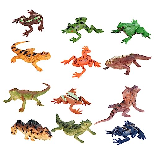 FUNNETOYU Simulierte Wildtierfiguren Set Teilig Kunststoffmodell Tierfiguren Realistisch Pädagogisch Sicher Langlebig für Schulprojekte Gartendekoration Babyspielzeug von FUNNETOYU