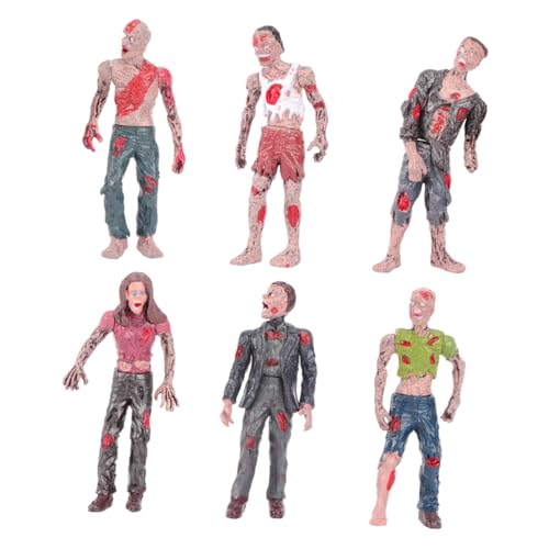 FUNNETOYU Simulierte Zombie Figur aus Robustem Kunststoff Beweglich Realistisch Mini Horror Deko für Halloween Party April Fools Mikro Szene und Raumgestaltung von FUNNETOYU
