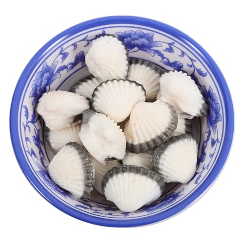 FUNNETOYU Simuliertes Meeresfrüchtemodell Essen realistisch dekoratives Modell künstlich Faux-Meeresfrüchte-Modell Requisite für die Präsentation gekochter Speisen Faux-Food- PVC Weiß von FUNNETOYU