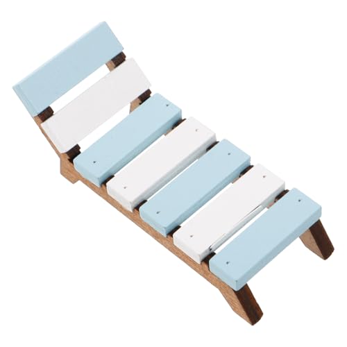 FUNNETOYU Strandstuhl Miniatur Strandstuhl Mini Ornament Miniatur Modell Miniatur Stuhl Zur Dekoration Miniatur Loungesessel Mini Dekoration Holz von FUNNETOYU