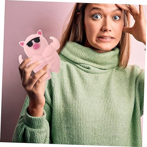 FUNNETOYU Stressabbau Schwein Weiches Langsames Steigen Sensorisches Quetschspielzeug Lustiges Partygeschenk Robustes Material Glatte Oberfläche Anti Stress Geschenk für Erwachsene von FUNNETOYU