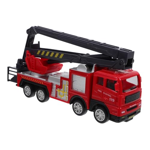 FUNNETOYU Technisches Spielzeugfahrzeug Cartoon-Kunststoff-LKW Feuerwehrfahrzeug- LKW- Kinderspielzeug Cartoon-Feuerwehrauto- Auto Metall Rot FUNNETOYU Technisches Spielzeugfahrzeug Cartoon-Kunststoff-LKW Feuerwehrfahrzeug- LKW- Kinderspielzeug Cartoon-Feuerwehrauto- Auto Metall Rot von FUNNETOYU