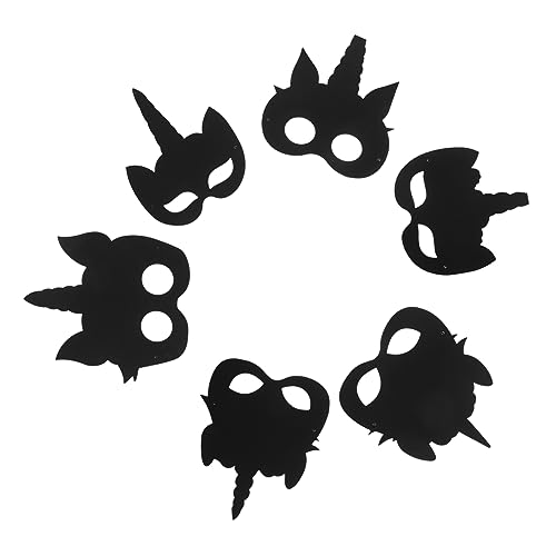 FUNNETOYU Teiliges Einhorn Kratzmasken Bastelset für DIY Halloween Party Bunte Scratching Masken mit Einhorn Designs Fördert Kreativität und Spielerisches Lernen bei Festival und Kostümfest von FUNNETOYU
