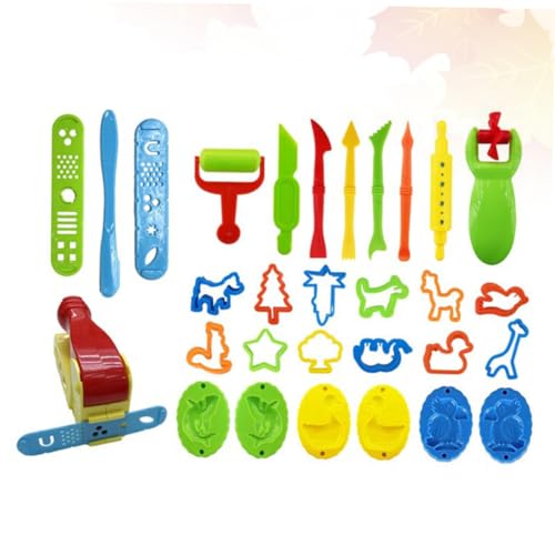 FUNNETOYU Teiliges Knete Set mit Kunststoffformen DIY Modelliermasse für Kleinkinder Pädagogisches Bastelset für Kreatives zu Hause Farblich Sortiert Sicher und Ungiftig Zufällige Farbe von FUNNETOYU