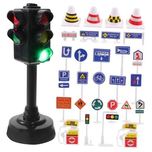 FUNNETOYU Teiliges Lernspielzeug Verkehrszeichen mit LED ampel Pädagogisches Straßen Verkehrssignalspielzeug aus Kunststoff Dekoration und Verkehrssicherheitsbewusstsein FUNNETOYU Teiliges Lernspielzeug Verkehrszeichen mit LED ampel Pädagogisches Straßen Verkehrssignalspielzeug aus Kunststoff Dekoration und Verkehrssicherheitsbewusstsein von FUNNETOYU