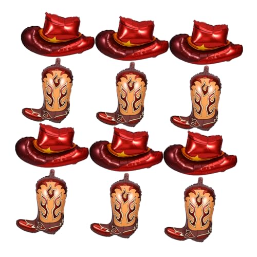 FUNNETOYU Teiliges Western Party Folienballon mit Cartoon Cowboy Hut und Stiefel Western Motto Geburtstagsdeko für Indoor und Outdoor Schnelle Dekoration für von FUNNETOYU