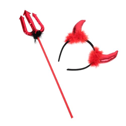 FUNNETOYU Teufelshörner Haarreif Teilig Rote Stoffhörner mit Haar Halloween Cosplay Kopfschmuck Leichtes Hautfreundliches Material für Kostümpartys Karneval und Fasching FUNNETOYU Teufelshörner Haarreif Teilig Rote Stoffhörner mit Haar Halloween Cosplay Kopfschmuck Leichtes Hautfreundliches Material für Kostümpartys Karneval und Fasching von FUNNETOYU