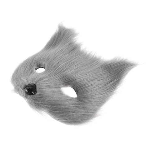 FUNNETOYU Tierische Maske Füchse Halloween Masken Fuchs Maskerade Zarte Partymaske Partyzubehör Tiergesichtsmaske Einzigartige Maske Tier-cosplay-maske Haar Light Grey FUNNETOYU Tierische Maske Füchse Halloween Masken Fuchs Maskerade Zarte Partymaske Partyzubehör Tiergesichtsmaske Einzigartige Maske Tier-cosplay-maske Haar Light Grey von FUNNETOYU