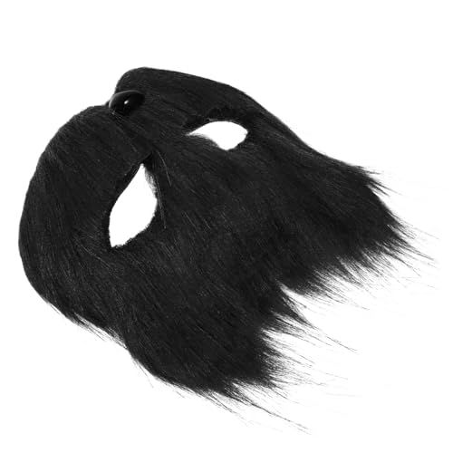 FUNNETOYU Tierische Maske Pelziges Tier Kostümmasken Maskerade Fuchsmaske Cosplay Plüschfuchs Halloween-maske Gruseliges Halloween Erwachsene Halloween -dekorationen Kunstmaske Black Plastik von FUNNETOYU