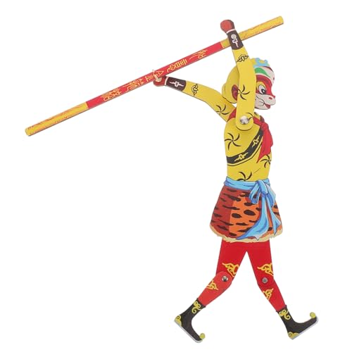 FUNNETOYU Traditionelle Chinesische Holz Schattenpuppe Affenkönig Handgefertigt Leichtes Vintage Design Kreatives Familienspielzeug und Dekoratives Sammlerstück Puppentheater FUNNETOYU Traditionelle Chinesische Holz Schattenpuppe Affenkönig Handgefertigt Leichtes Vintage Design Kreatives Familienspielzeug und Dekoratives Sammlerstück Puppentheater von FUNNETOYU