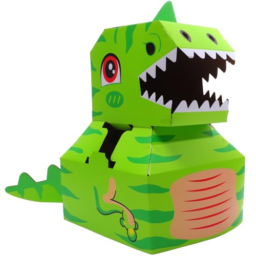 FUNNETOYU Tragbare DIY Dinosaurier Kartonbox für Kreatives Cosplay Leicht und Tragbar für Rollenspiele und Lernspiele Grünes Design FUNNETOYU Tragbare DIY Dinosaurier Kartonbox für Kreatives Cosplay Leicht und Tragbar für Rollenspiele und Lernspiele Grünes Design von FUNNETOYU