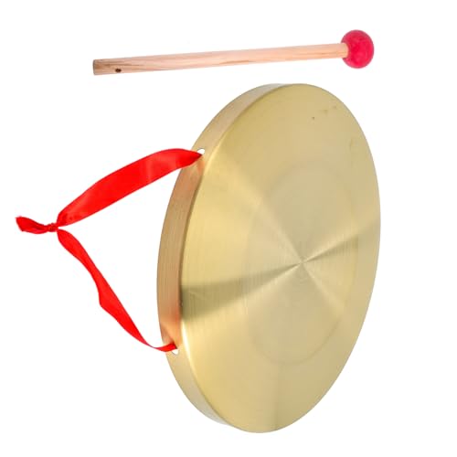 FUNNETOYU Tragbarer Kupfer Gong mit Schlägel Leichtes Hand Percussion Instrument für Hochwasserwarnung und Party Deko mit Aufhängeschlaufe Robustes Musikinstrument für Erwachsene FUNNETOYU Tragbarer Kupfer Gong mit Schlägel Leichtes Hand Percussion Instrument für Hochwasserwarnung und Party Deko mit Aufhängeschlaufe Robustes Musikinstrument für Erwachsene von FUNNETOYU