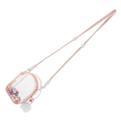 FUNNETOYU Transparente Puppen Aufbewahrungstasche mit Schulterriemen Tragbare Einzel doll hülle Staubdichte Mini figurentasche für Unterwegs Leichte Outdoor puppenbox mit Reißverschluss von FUNNETOYU
