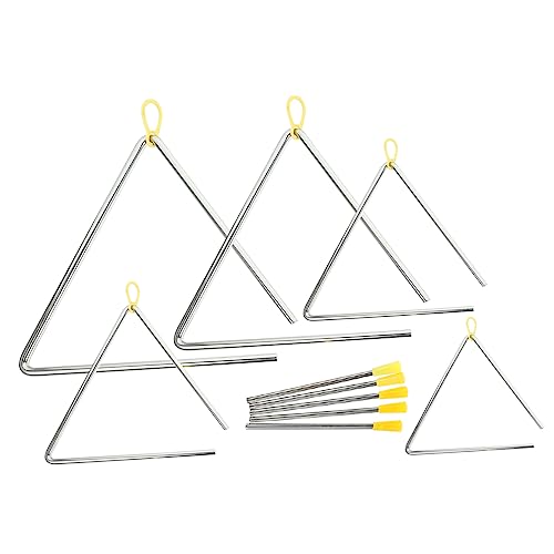 FUNNETOYU Triangelinstrument für Kinder Musikinstrumente Percussion Triangel für Musikalische Früherziehung Sicheres und Langlebiges Triangel mit Schlägel für Kreative Ausdrucksmöglichkeiten FUNNETOYU Triangelinstrument für Kinder Musikinstrumente Percussion Triangel für Musikalische Früherziehung Sicheres und Langlebiges Triangel mit Schlägel für Kreative Ausdrucksmöglichkeiten von FUNNETOYU